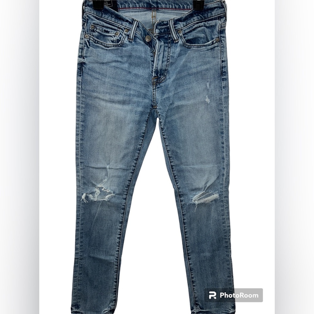 Abercrombie & Fitch Blue Jeans Rustin Athletic Skinny Ripped 28x30 Men’s